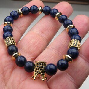 $100 Lapiz Beads Hnad Made Healling Bracelet